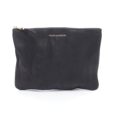コムデギャルソン コムデギャルソン COMME des GARCONS COMME des GARCONS TEXTURED LEATHER POUCH ポーチ バッグ レザー レディース ブラック系 SA5100WW1 【新品】