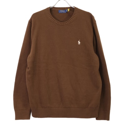 ポロ ラルフローレン 【美品/国内正規/25年製】710884460028 ロゴ刺繍 ニットセーター XL