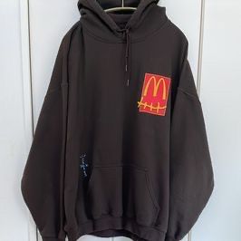 Travis Scott Cactus Jack x McDonald's Cactus Pack Sticker Hoodie "Brown"