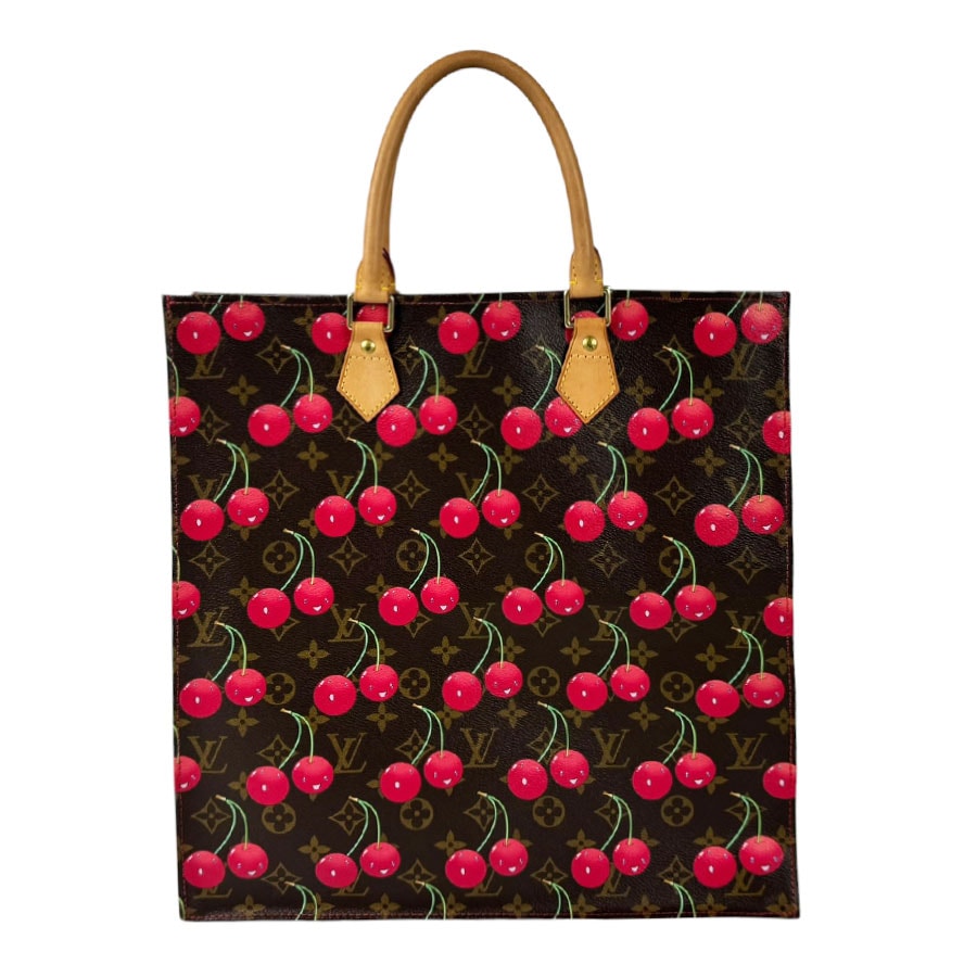 ルイ ヴィトン LOUIS VUITTON ハンドバッグ モノグラム チェリー 村上隆 サック プラ モノグラムキャンバス ブラウン/レッド ユニセックス M95010【中古】 z11159