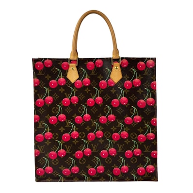 ルイ ヴィトン LOUIS VUITTON ハンドバッグ モノグラム チェリー 村上隆 サック プラ モノグラムキャンバス ブラウン/レッド ユニセックス M95010【中古】 z11159