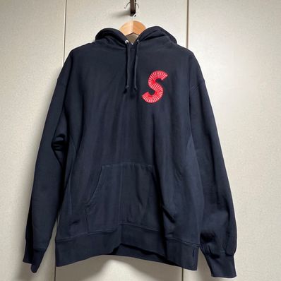 Supreme S Logo Hooded Sweatshirt "Navy" (20FW)