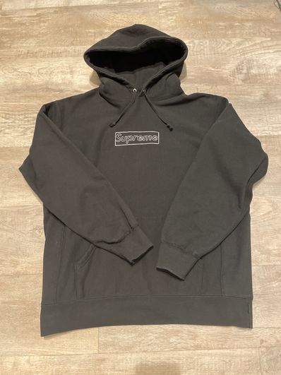 Supreme KAWS Chalk Logo Hooded Sweatshirt "Black"(2021)