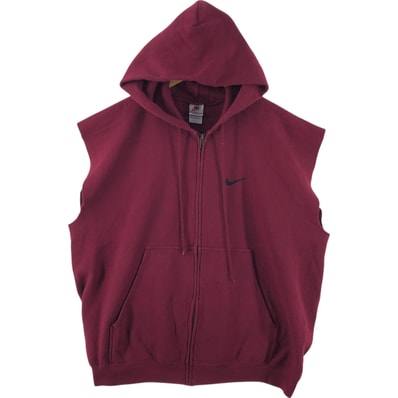 古着 90年代 ナイキ NIKE カットオフ パーカーベスト USA製 メンズL相当 ヴィンテージ/eaa554801