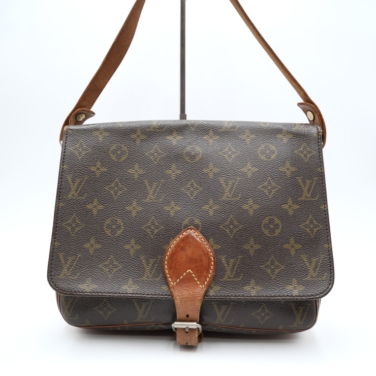 LOUIS VUITTON(ルイ・ヴィトン)カルトシエールGM ヴィンテージ ショルダーバッグ モノグラム ブラウン レザー レディース【中古】