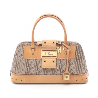 ディオール Dior ストリートシック トロッター ハンドバッグ ハンドバッグ バッグ キャンバス レザー レディース ベージュ系 / ブラウン系 【中古】