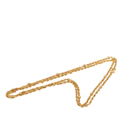 シャネル ヴィンテージ ロング チェーン ネックレス ゴールド メッキ レディース CHANEL 【中古】