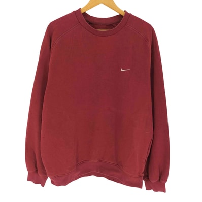 スウッシュ刺繍 クルーネック プルオーバー スウェット トレーナー【1141714594016】