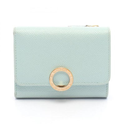 ブルガリ BVLGARI ブルガリブルガリ 三つ折り財布 財布 レザー レディース グリーン系 293707 【中古】