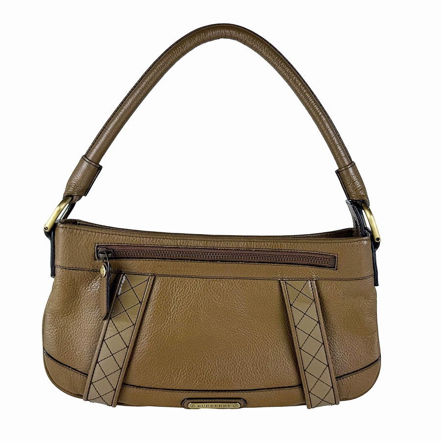 バーバリー BURBERRY ハンドバッグ レザー ブラウン レディース【中古】 z10955