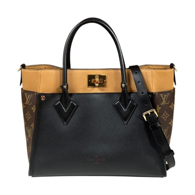 ルイヴィトン オンマイサイドMM モノグラム ショルダーバッグ レザー M53823 ブラック レディース LOUIS VUITTON 中古