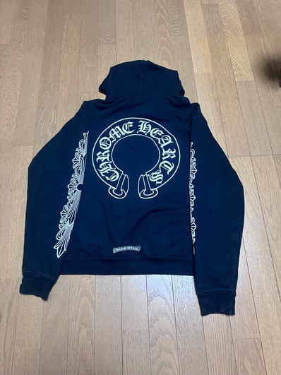 Chrome Hearts Horse Shoe Floral Pullover Hoodie "Black"