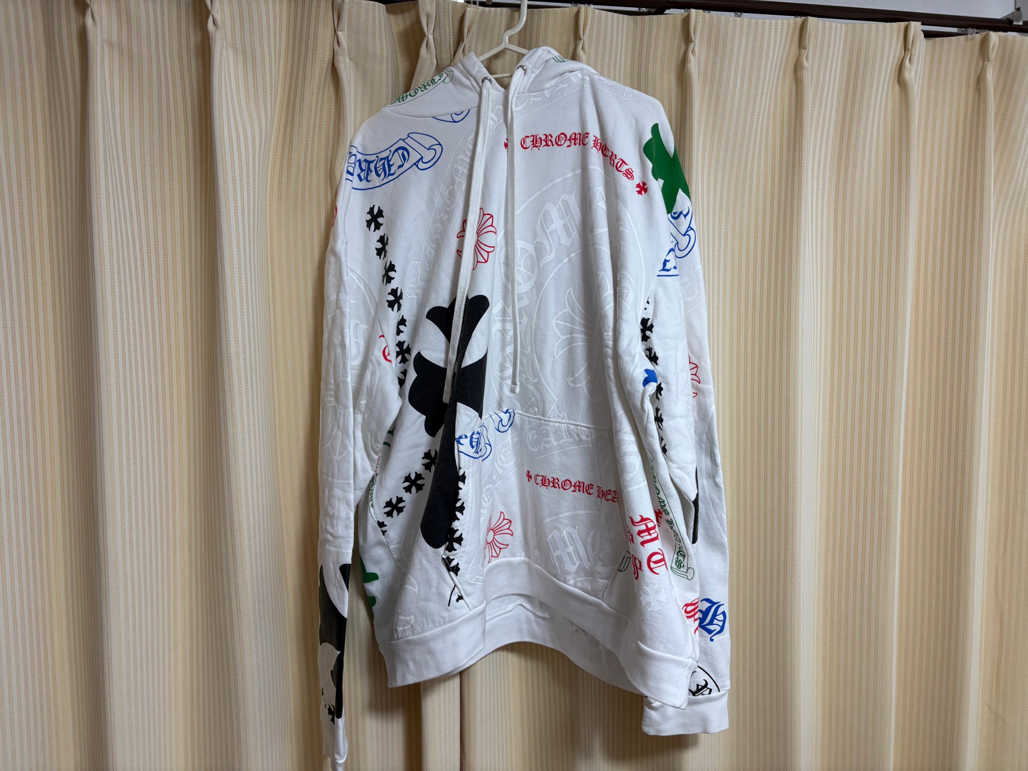 Chrome Hearts Stencil Pattern Print Hoodie Online Exclusive "White/Multi Color"