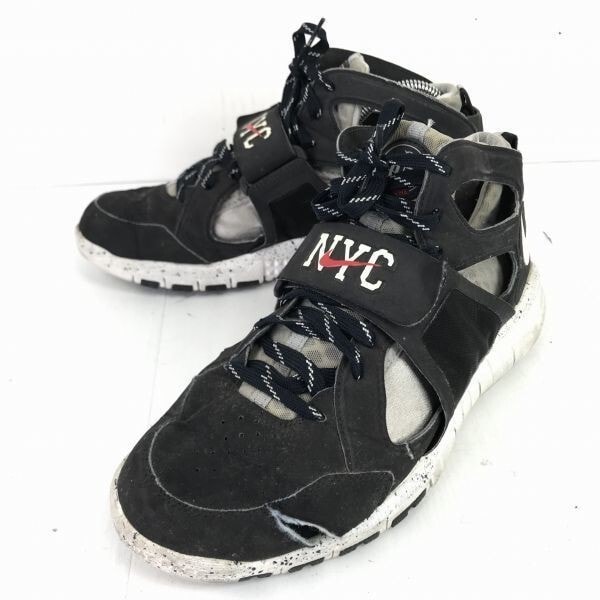 NIKE/ナイキ★NYC/トレーニングクロスシールドシューズ/ハイカットスニーカー【27.0/黒】メッシュ◆P-124