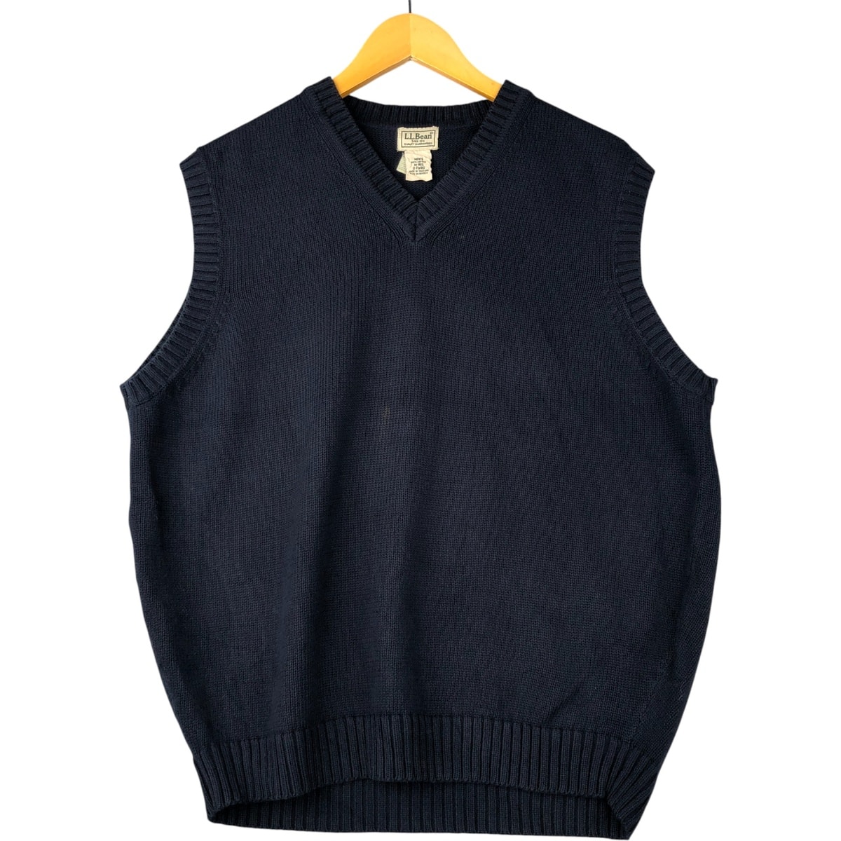 古着 90~00年代 エルエルビーン L.L.Bean Vネック コットンニットベスト メンズM相当 ヴィンテージ/eaa591608