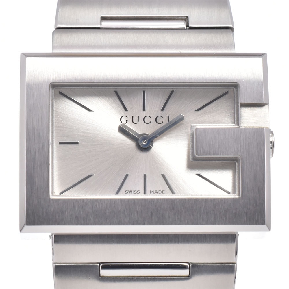 グッチ GUCCI YA100520/100L Gレクタングル シルバー クォーツ レディース 美品 箱・保証書付き 腕時計 R#149246