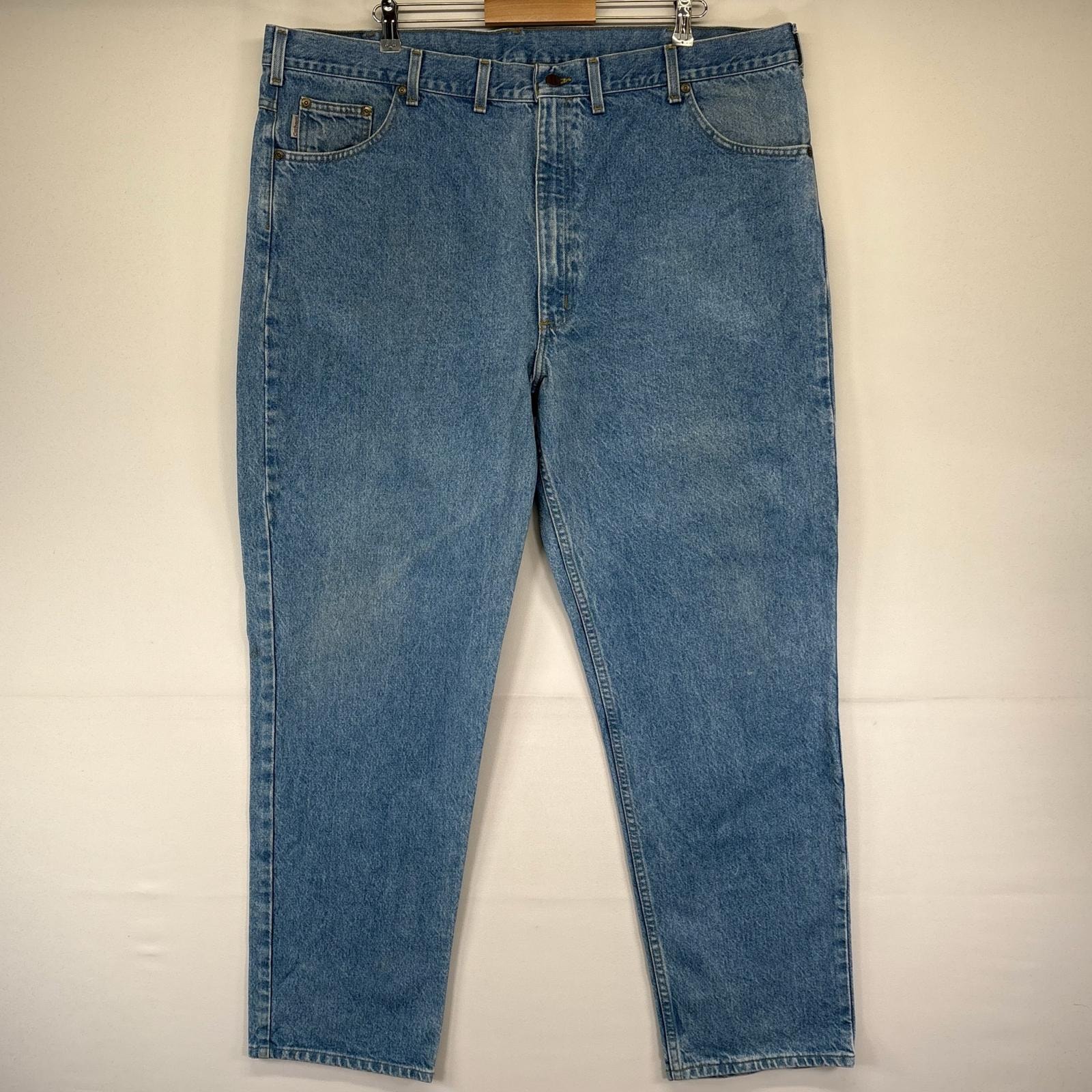 古着 カーハート Carhartt デニム パンツ テーパード 5ポケット ジーパン 大きいサイズ W46×L32  ブルー系 メンズ