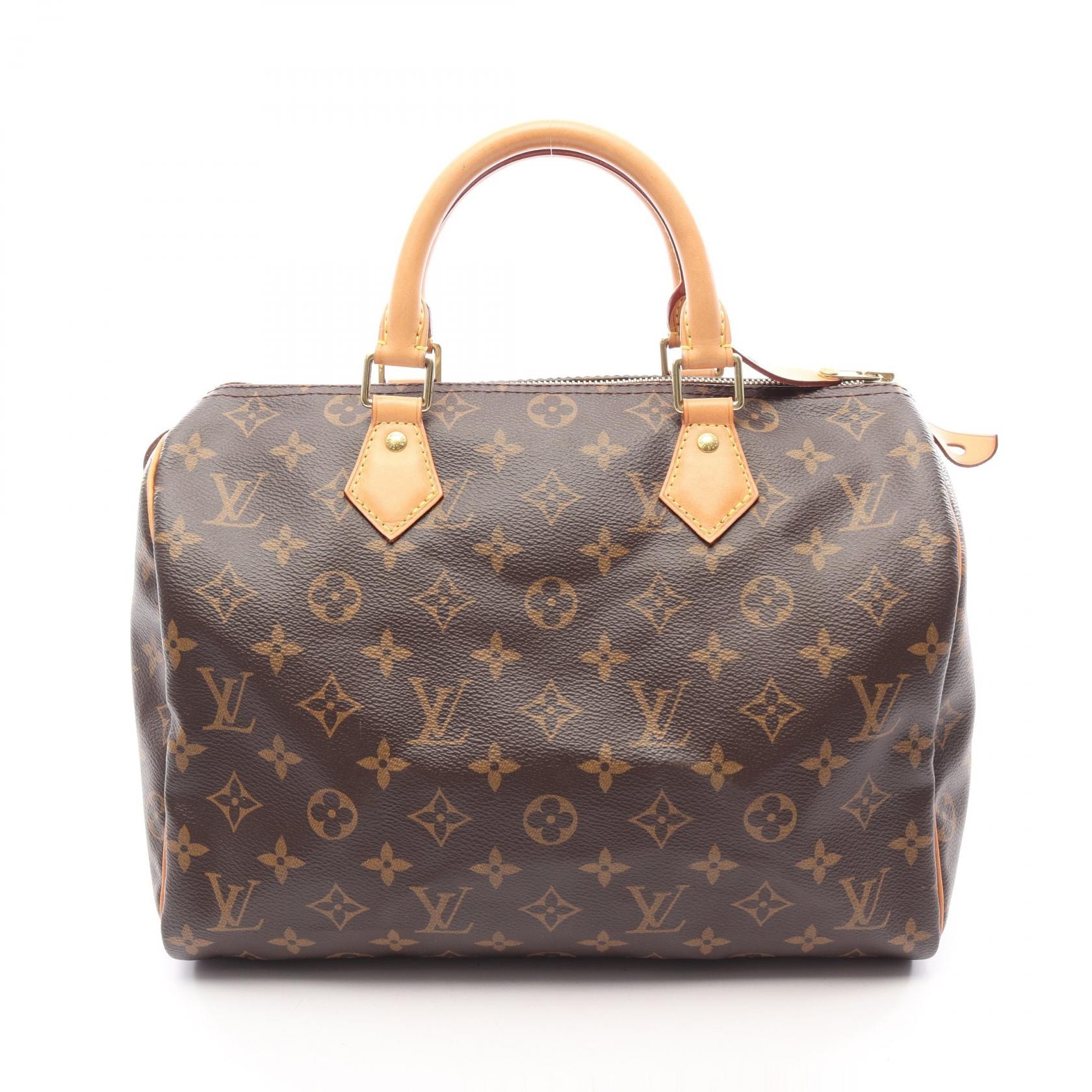 ルイ・ヴィトン LOUIS VUITTON スピーディ30 モノグラム ハンドバッグ バッグ PVCコーティングキャンバス レザー モノグラム レディース ブラウン系 M41108 【中古】