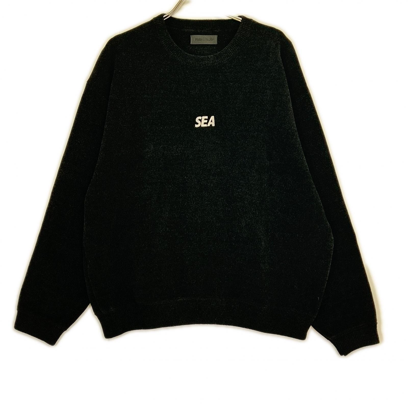 ウィンダンシ― 25FW ブラック Mole Knit Crewneck Sweatshirt L
