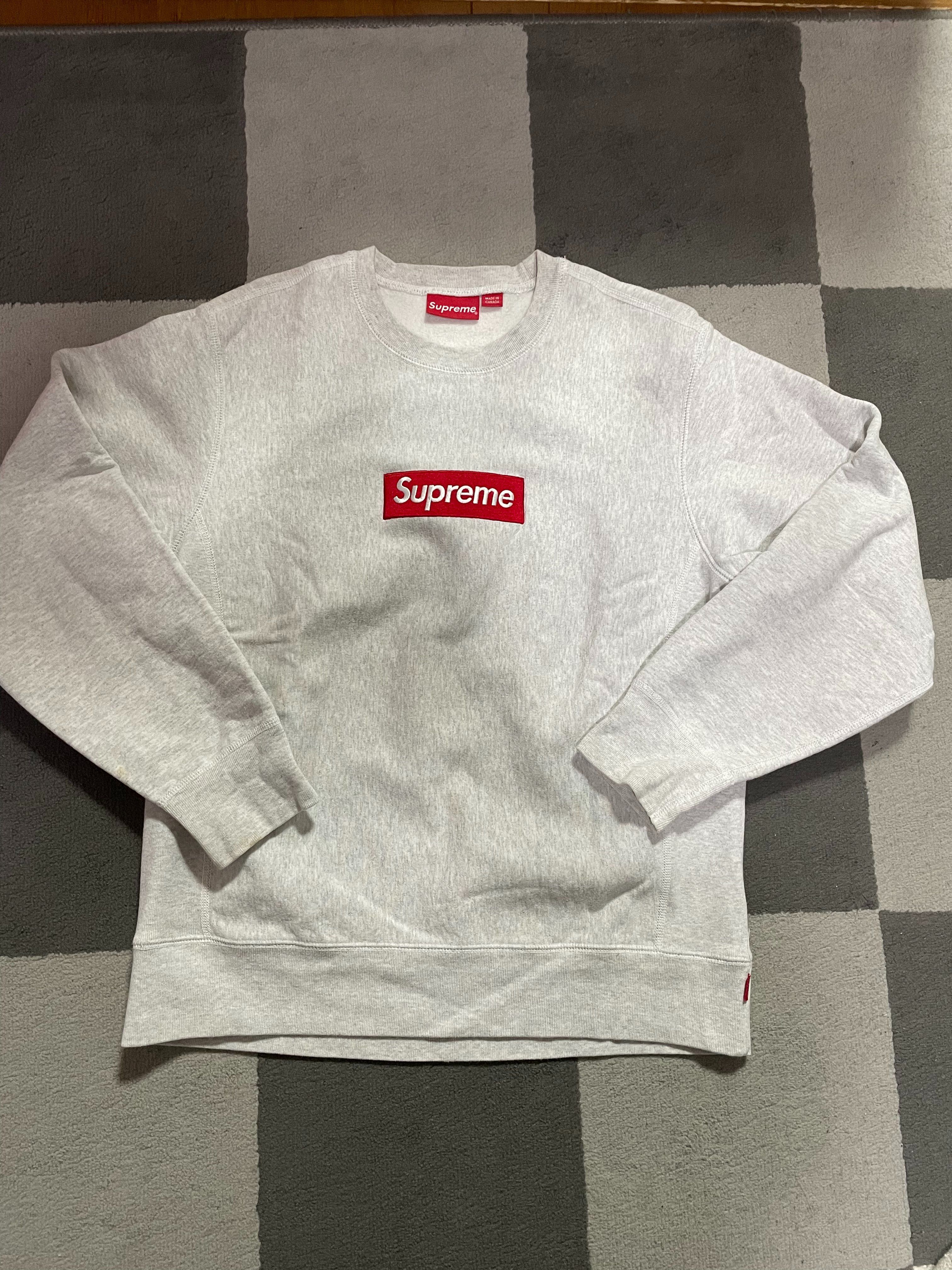 Supreme Box Logo Crewneck Sweatshirt "Ash Grey" (18FW)