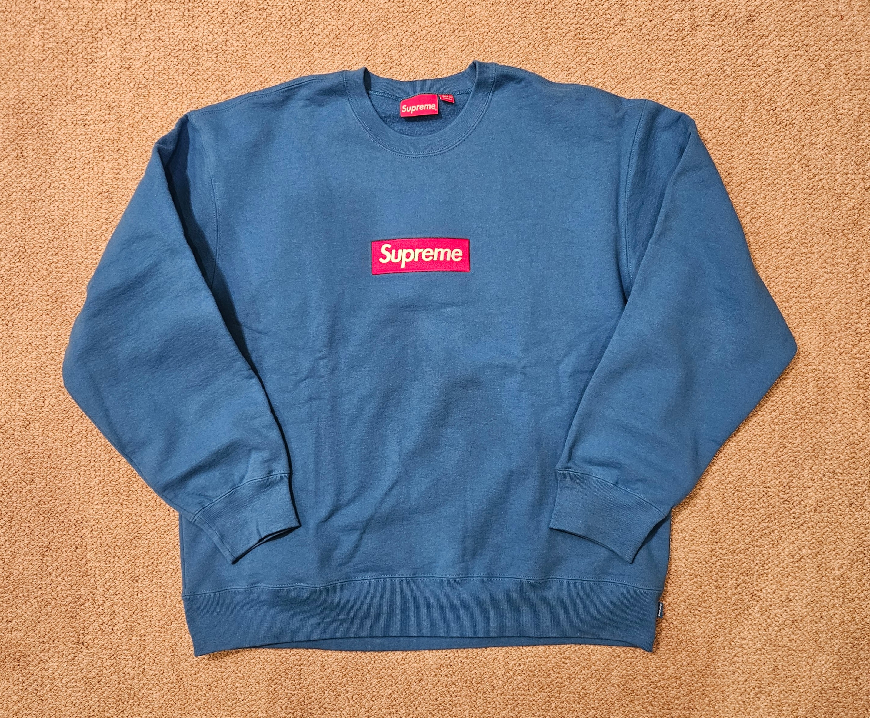 Supreme Box Logo Crewneck "Blue" (22FW)