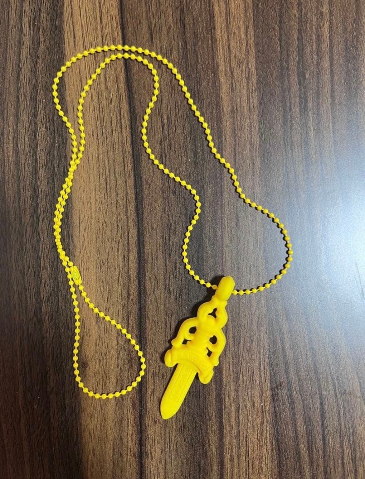 Chrome Hearts Rubber Large Dagger Silicon Necklace "Yellow"