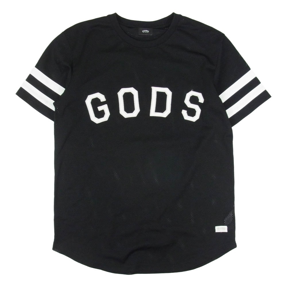 STAMPD スタンプド Tシャツ メッシュ ポリエステル ロゴ 半袖 Tシャツ ブラック系 M【中古】