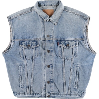 古着 80年代 リーバイス Levi's 70503 02 デニムベスト メンズXL相当 ヴィンテージ/eaa524565