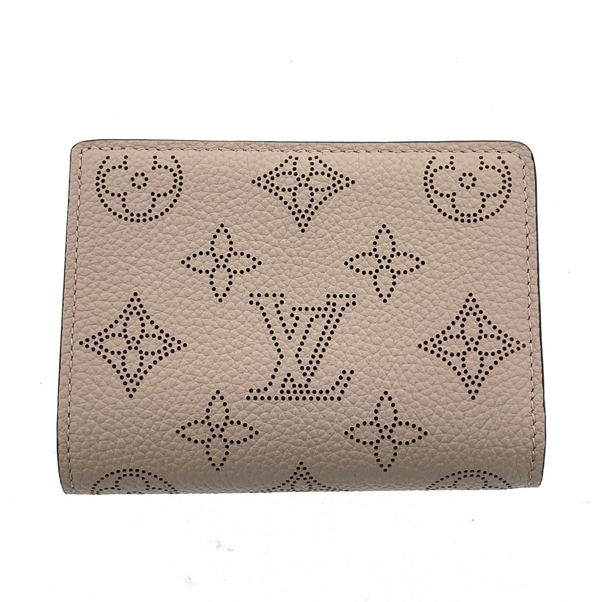 LOUIS VUITTON ルイ・ヴィトン ポルトフォイユ クレア 二つ折り財布 M80817 モノグラムマヒナ ベージュ  レディース【中古】