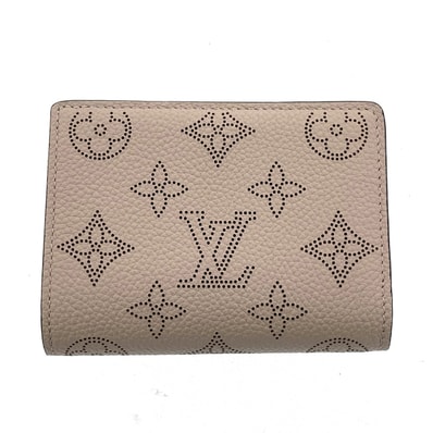 LOUIS VUITTON ルイ・ヴィトン ポルトフォイユ クレア 二つ折り財布 M80817 モノグラムマヒナ ベージュ レディース【中古】
