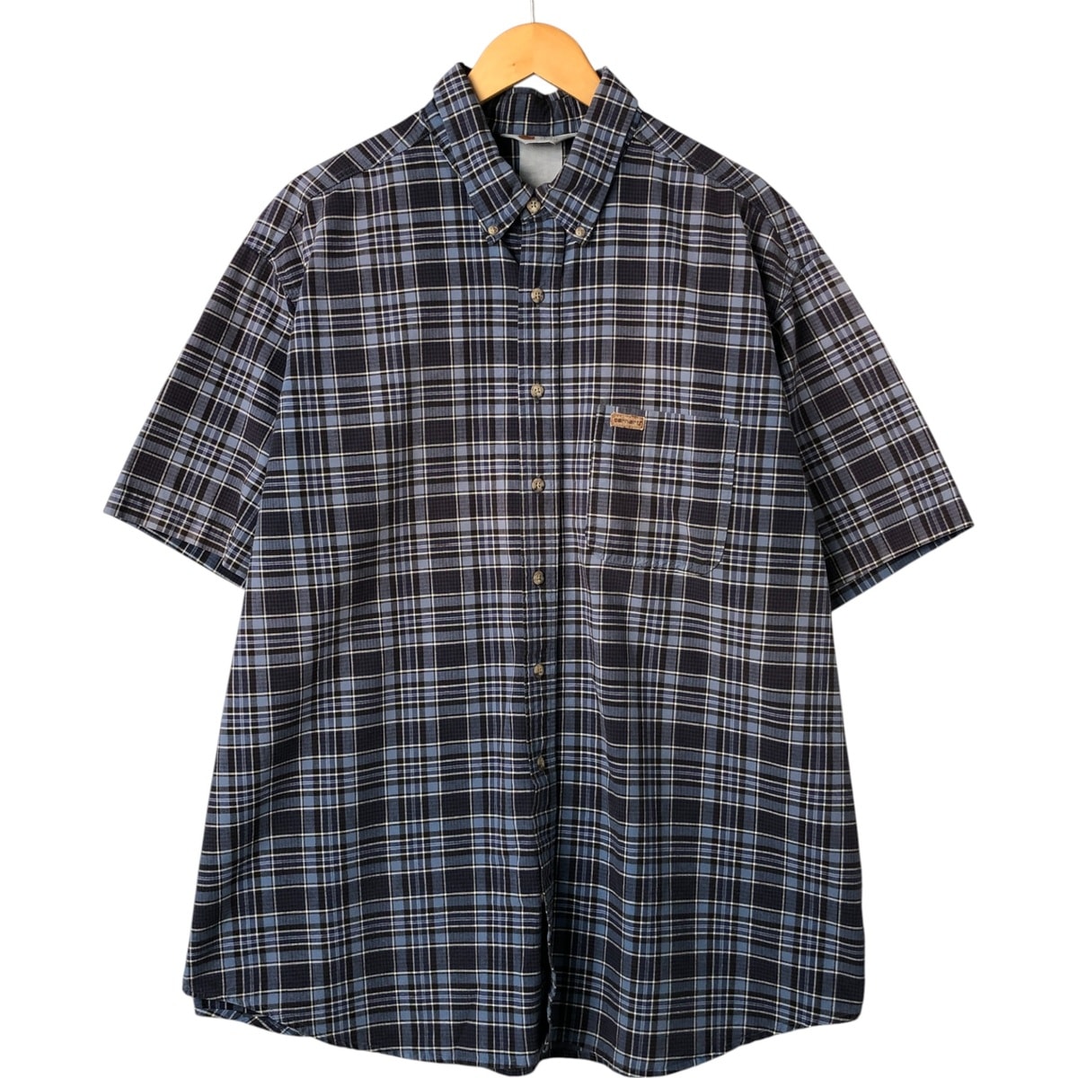 古着 カーハート Carhartt チェック柄 半袖 ボタンダウンシャツ メンズXL相当/eaa509344