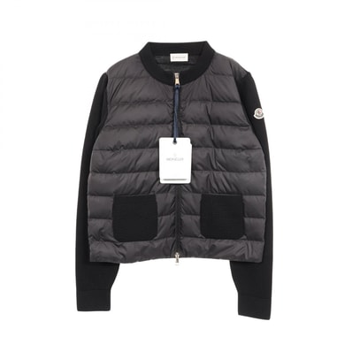 モンクレール MONCLER CARDIGAN 切替 ダウンジャケット 衣料品 アウター ウール ポリエステル レディース ブラック系 L20939B00040999M 【新品】