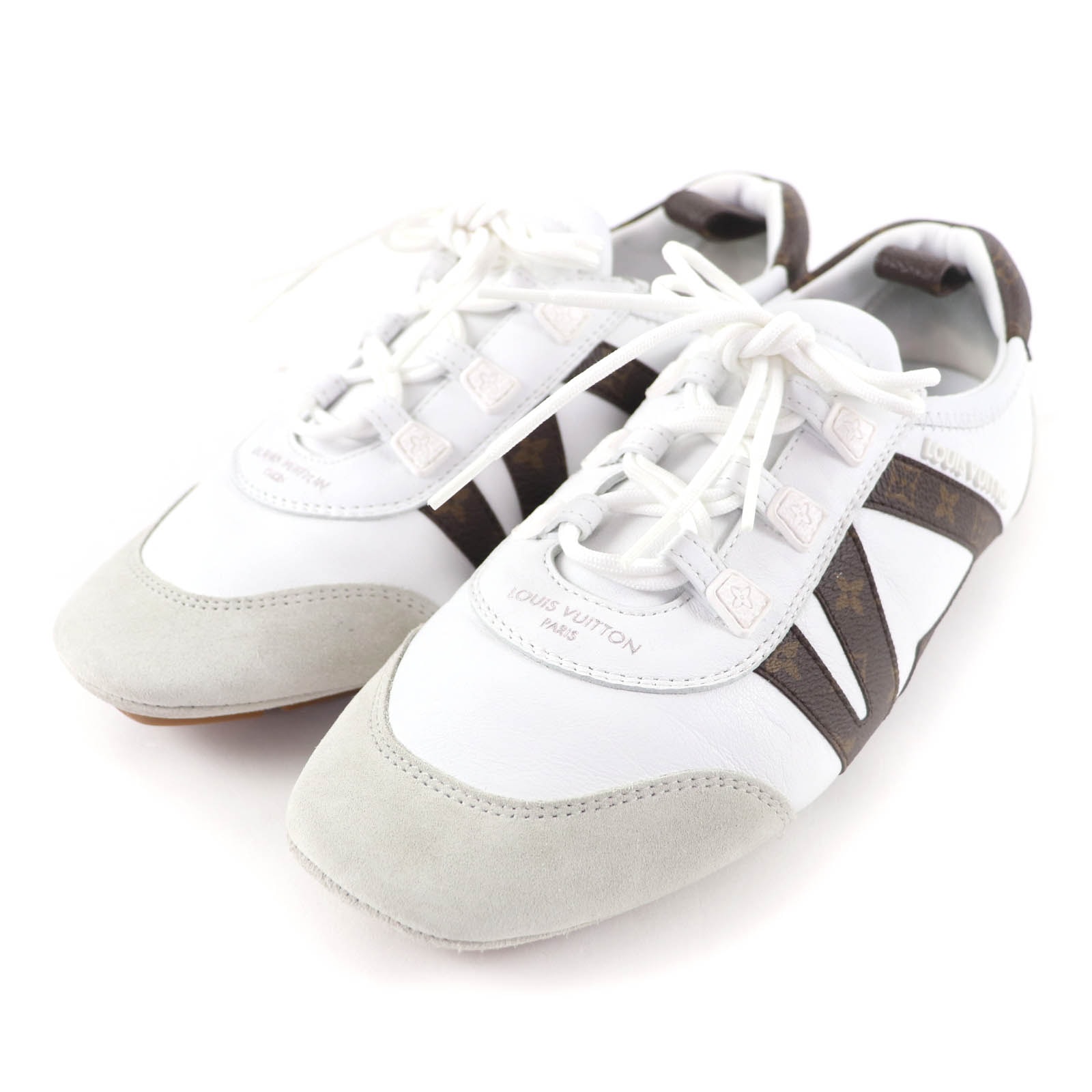 極美品 ルイヴィトン スニーカー LVスニーカリーナ ホワイト レディース 38