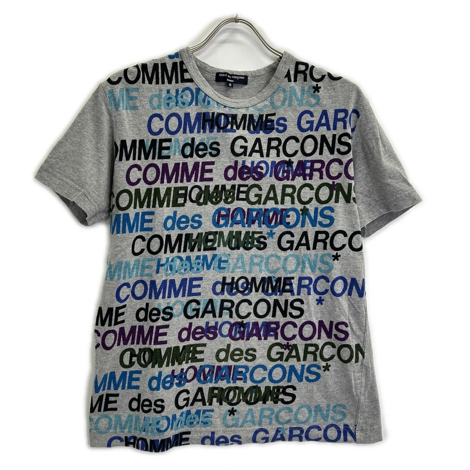 コムデギャルソンオム 11年秋冬 HI-T057 ロゴプリント クルーネック Tシャツ S