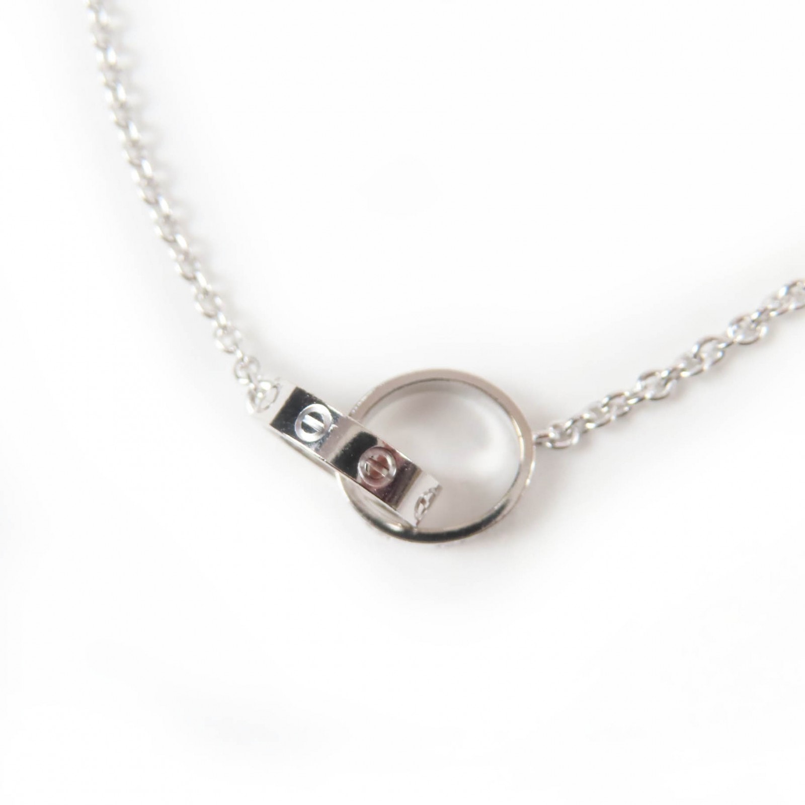 極美品 カルティエ Love ネックレス ホワイトゴールド B7212500