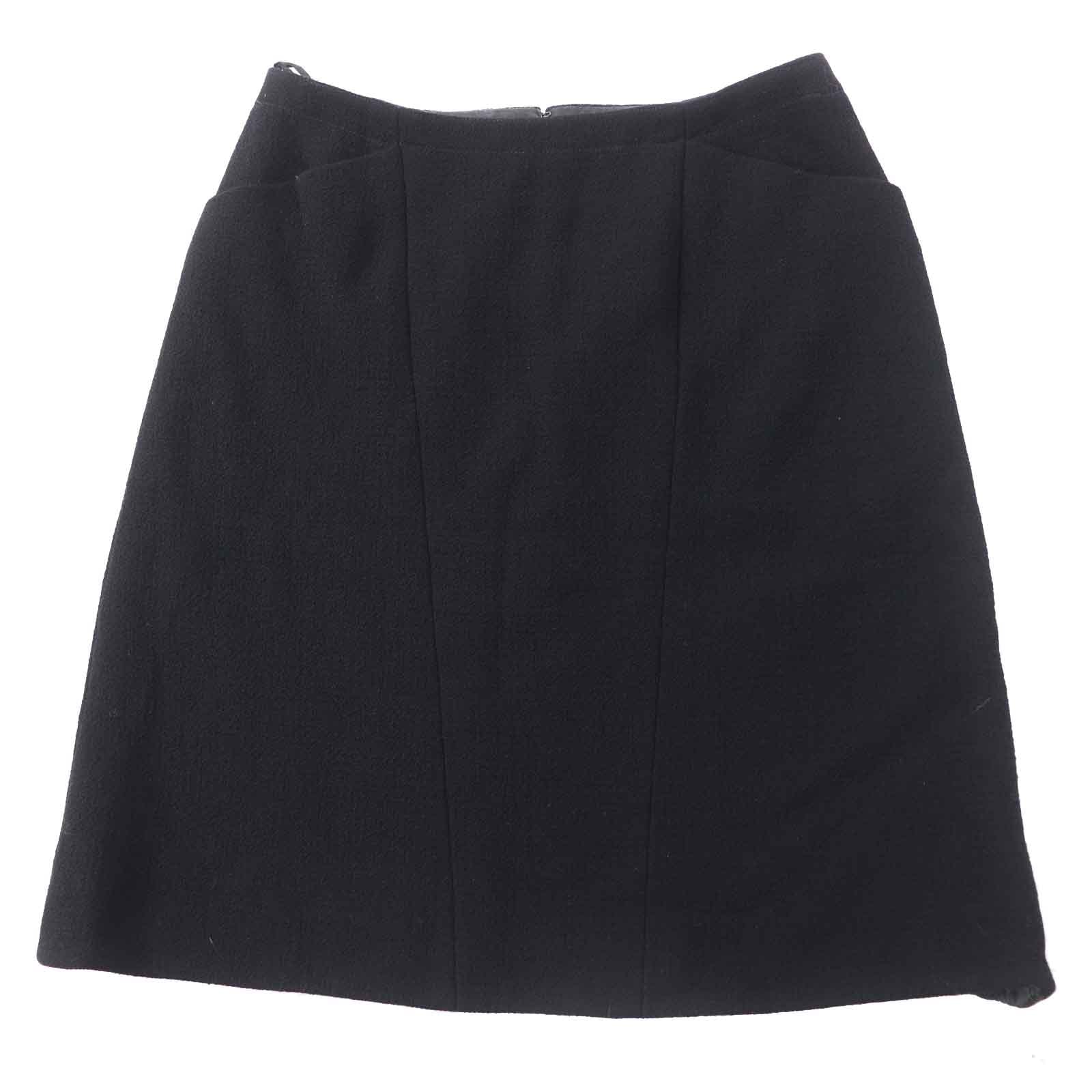 美品 シャネル スカート ブラック レディース 36 97A P09690