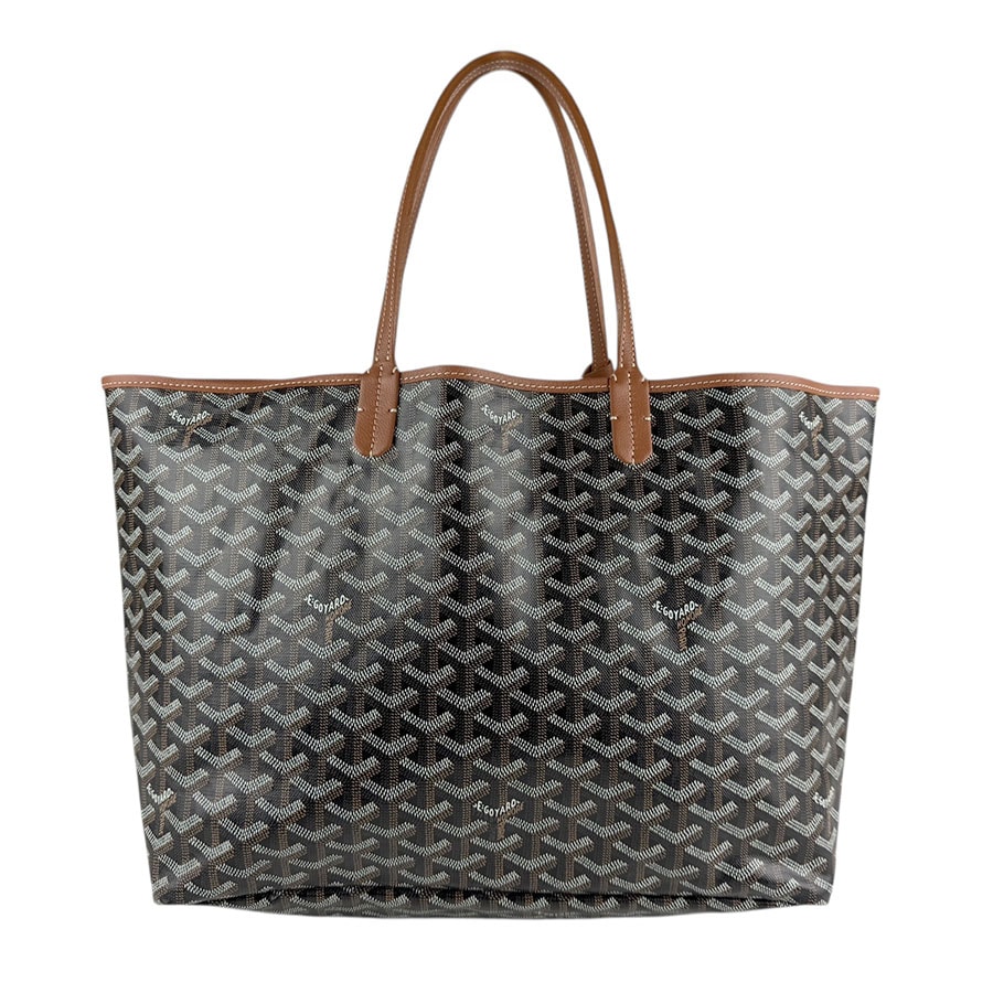 ゴヤール GOYARD トートバッグ サンルイ PM PVC/レザー ブラウン/ブラック/ホワイト ユニセックス【中古】 z7500