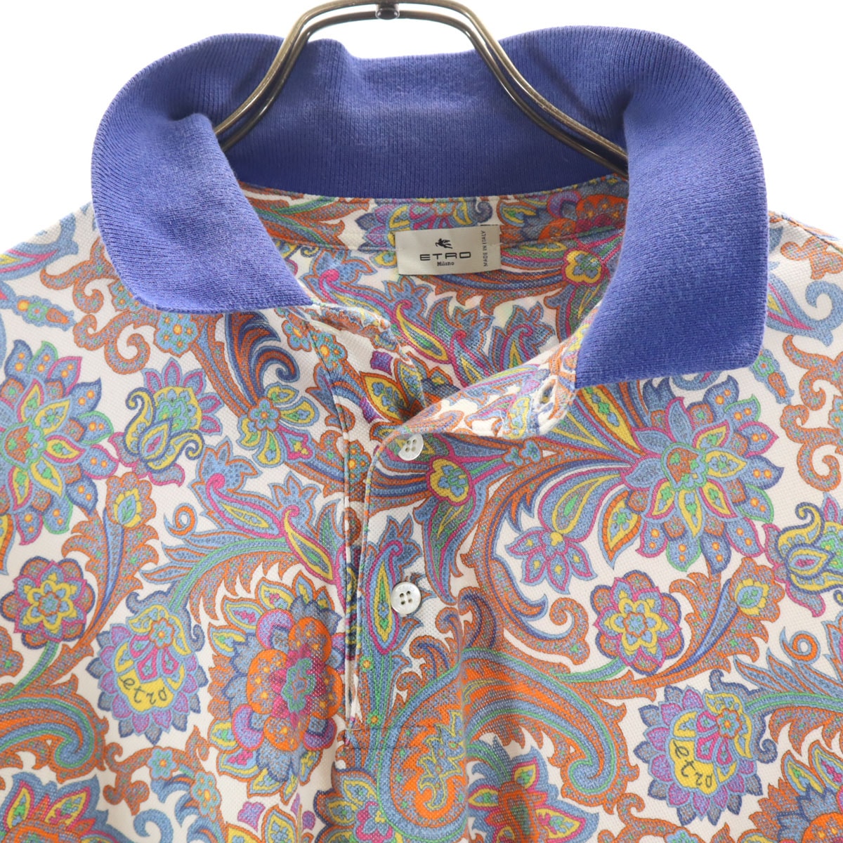 B (目立った傷や汚れなし)】ETRO エトロ イタリア製 ペイズリー柄 半袖
