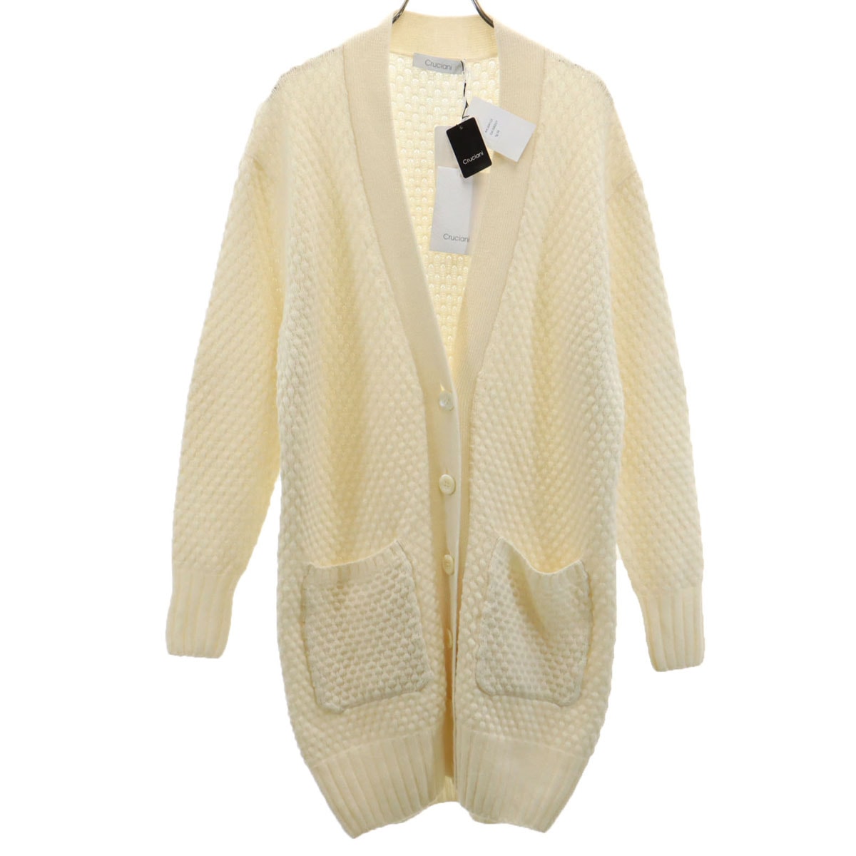 未使用タグ付 イタリア製 高級 クルチアーニ CRUCIANI ボルドー系 2B ウール ミラノリブ ニットジャケット 48サイズ(L) オフィス向け 未使用品 クルチアーニ ライトグレー 48 ニット イタリア製 コットン