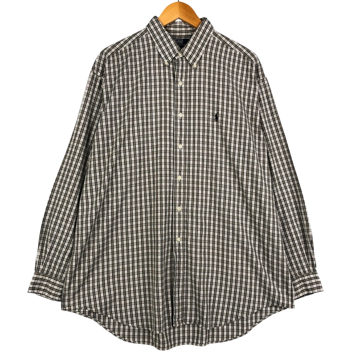 古着 ラルフローレン Ralph Lauren POLO by Ralph Lauren BLAKE 長袖 ボタンダウンチェックシャツ メンズXL相当/eaa601733