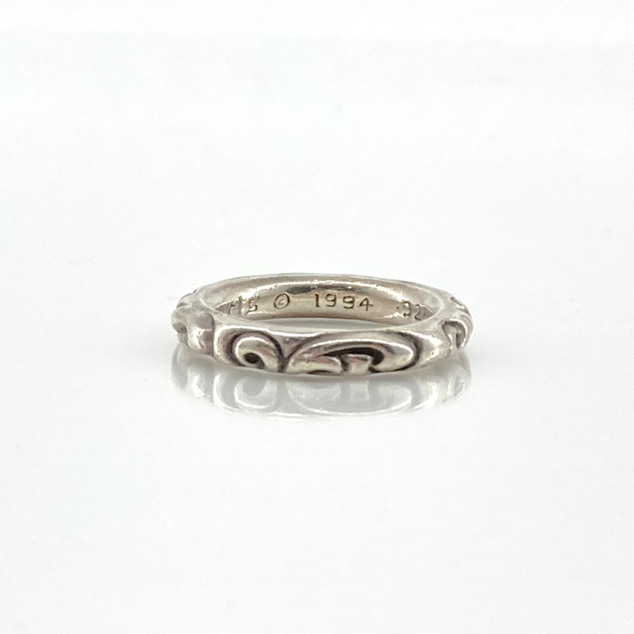 CHROME HEARTS(クロムハーツ) SCRL BAND スクロールバンド SV925 #20号 リング・指輪 9.06g シルバー