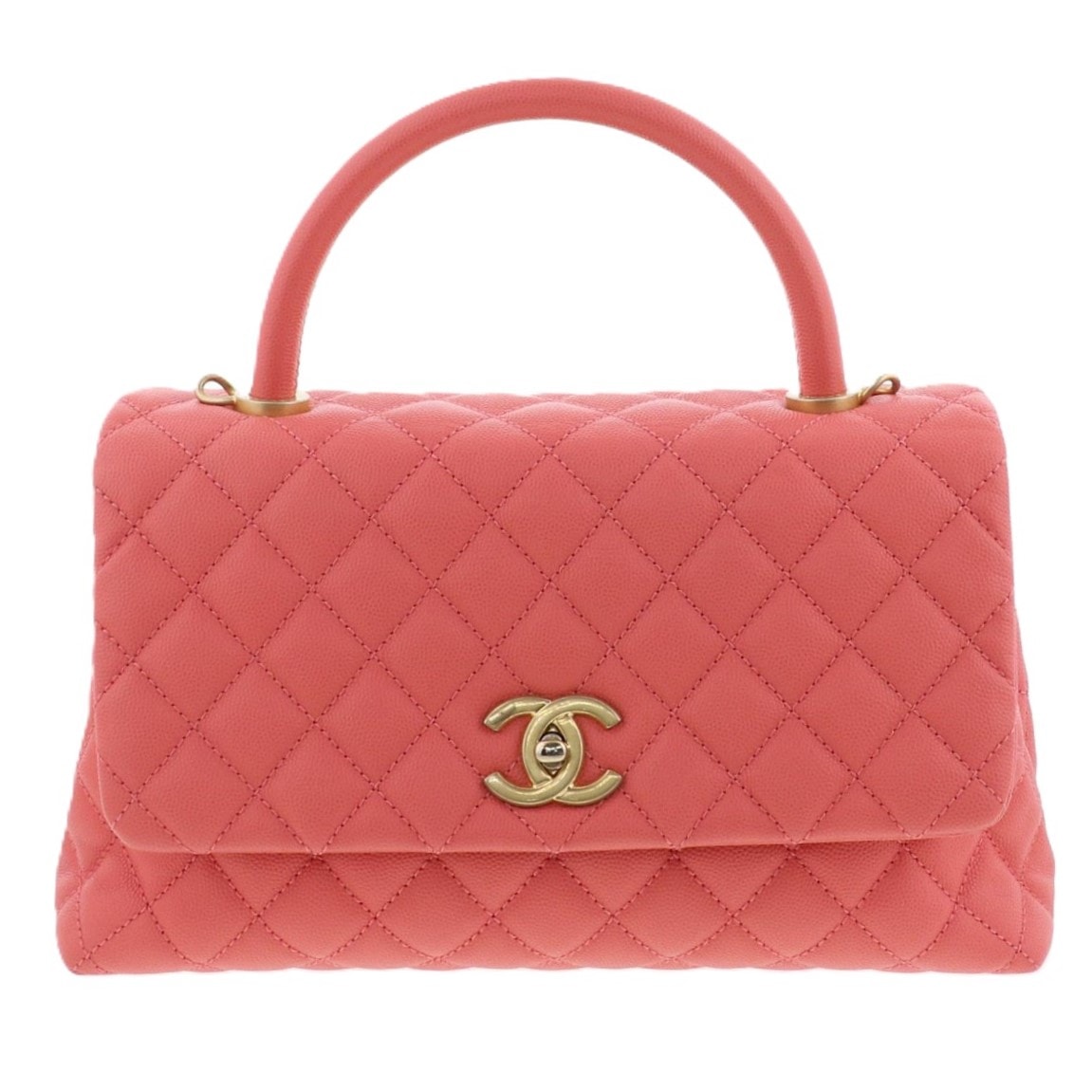 CHANEL シャネル ココハンドル29 キャビアスキン ハンドバッグ A92991 キャビアスキン ピンク  レディース【中古】