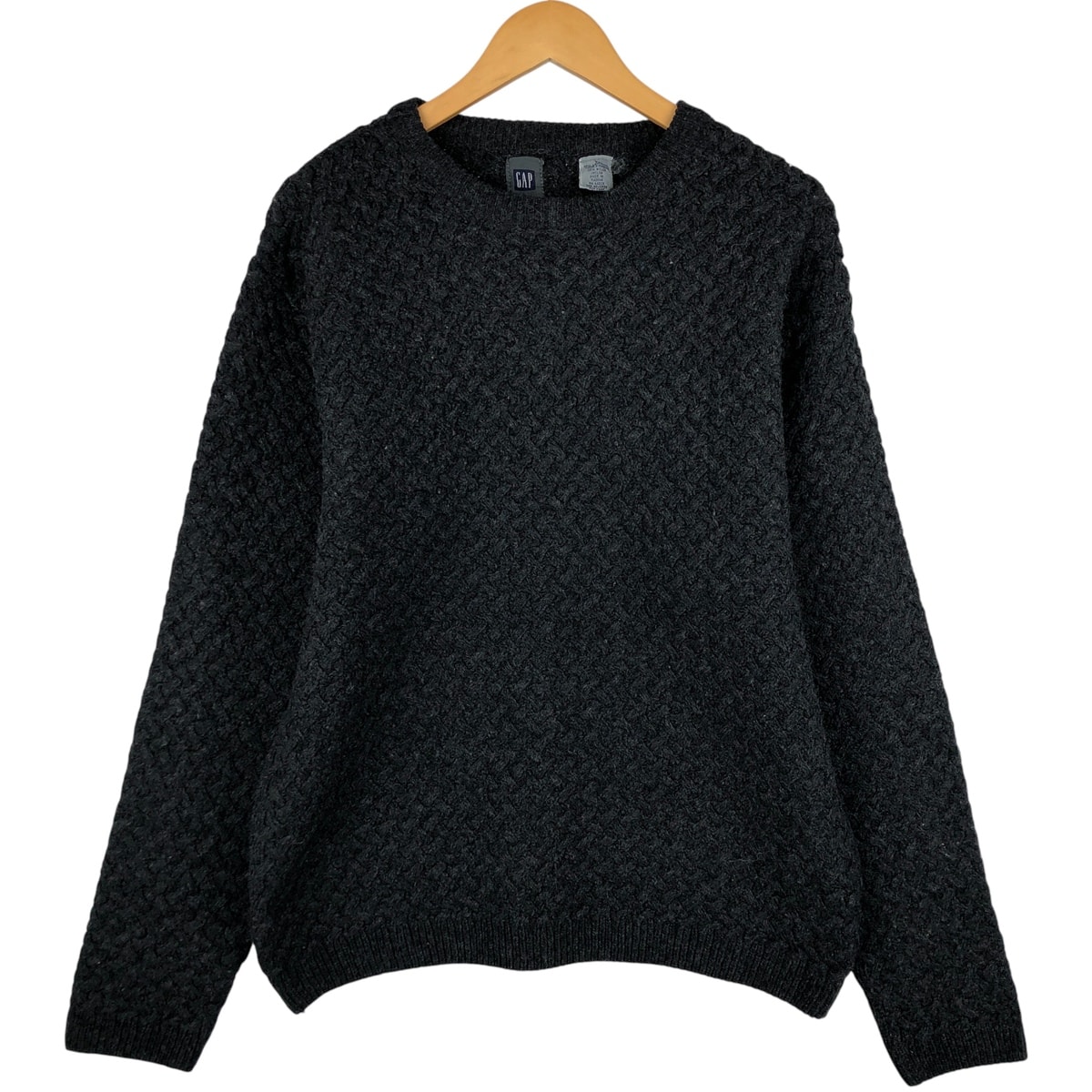 古着 90年代 ギャップ GAP オールドギャップ ケーブル編み ラムウールニットセーター メンズL相当 ヴィンテージ/eaa605792