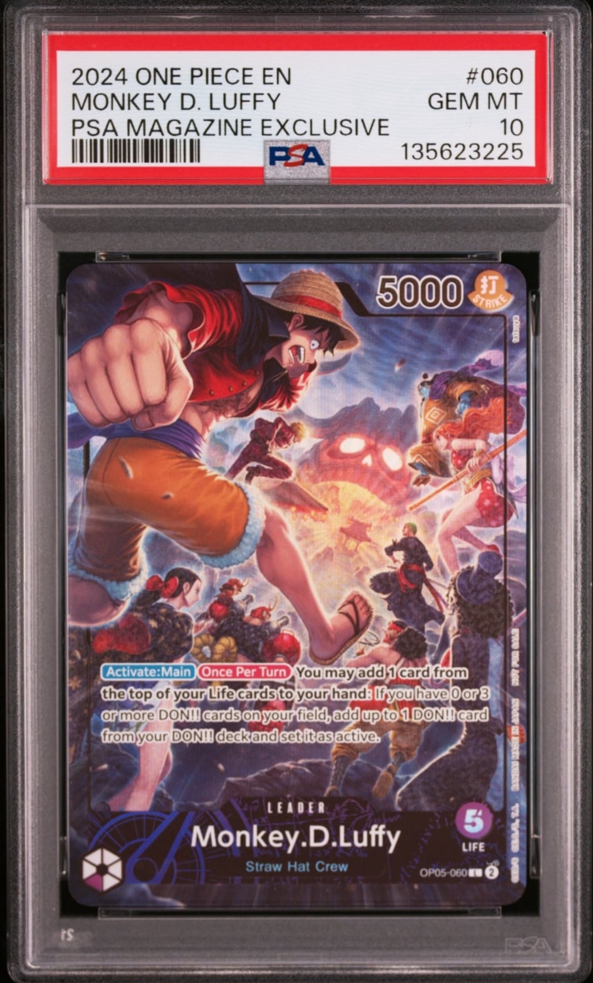 PSA10】モンキー・D・ルフィ L [OP09-061](アニバーサリーセット