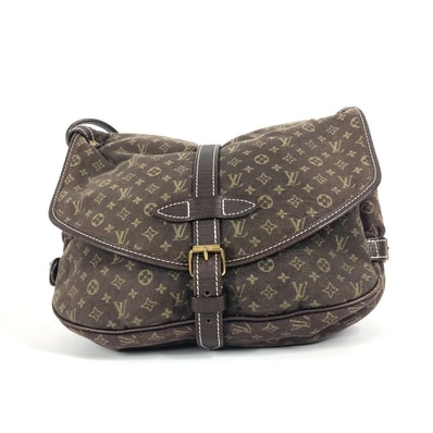 ルイヴィトン LOUIS VUITTON ソミュール30 M95227 モノグラムミニラン カバン 斜め掛け ショルダーバッグ モノグラムミニランキャンバス フザン ブラウン