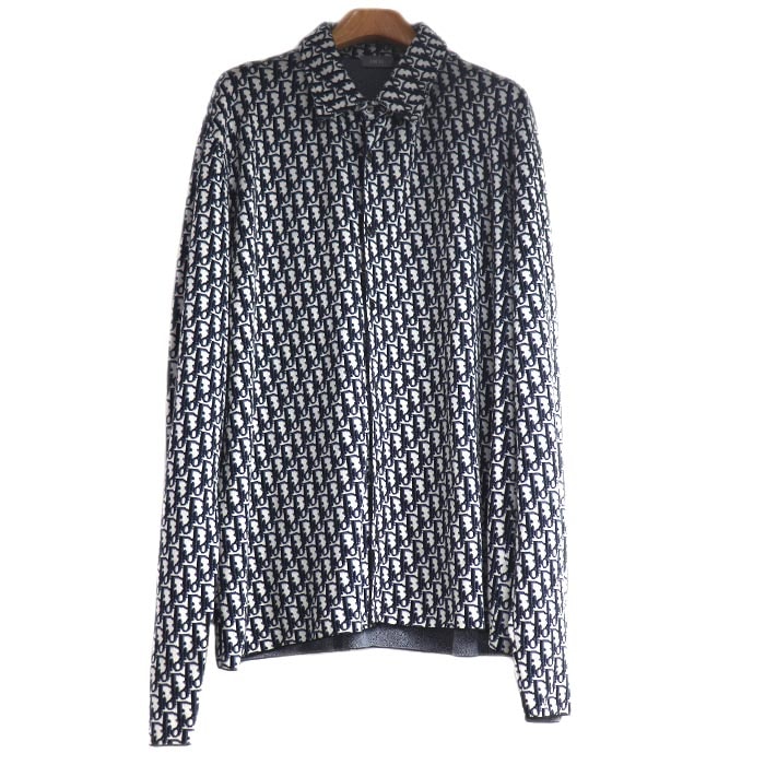 Dior ディオール オブリーク オーバーシャツ 長袖シャツ ネイビー グレー 023M550AT099 
X3L メンズ【中古】
