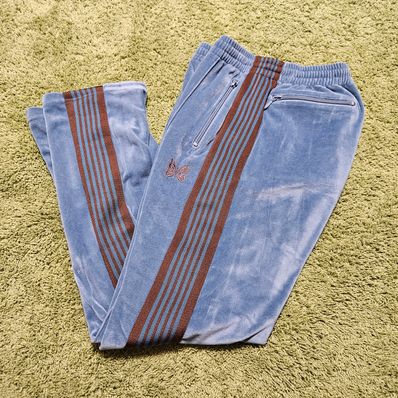Needles Narrow Track Pant - C/PE Velour "Blue"