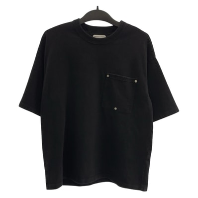 美品 BOTTEGAVENETA ボッテガヴェネタ サイズM ブラック 黒 コットン 半袖Tシャツ クルーネック 505341 【中古】