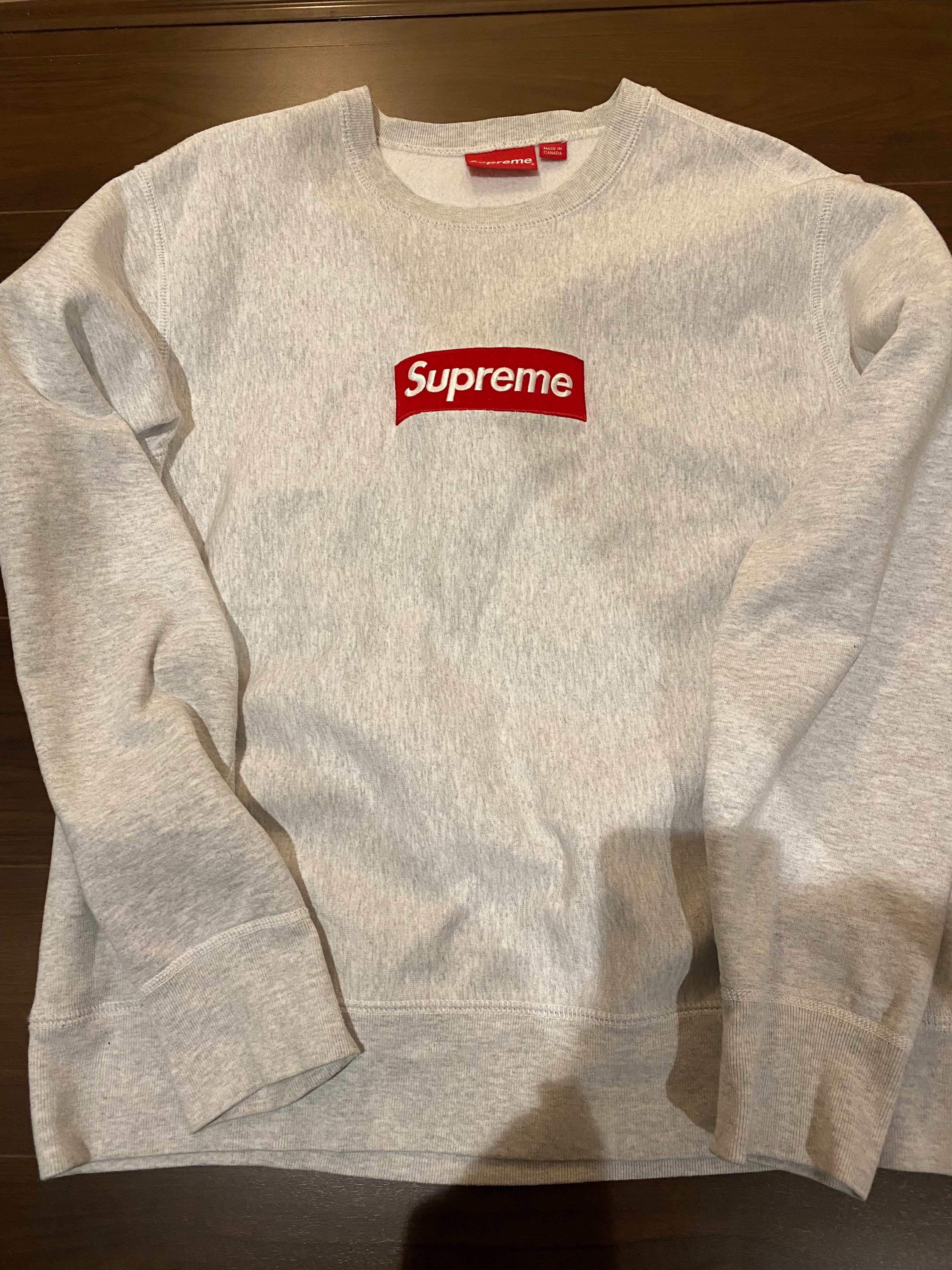 Supreme Box Logo Crewneck Sweatshirt "Ash Grey" (18FW)