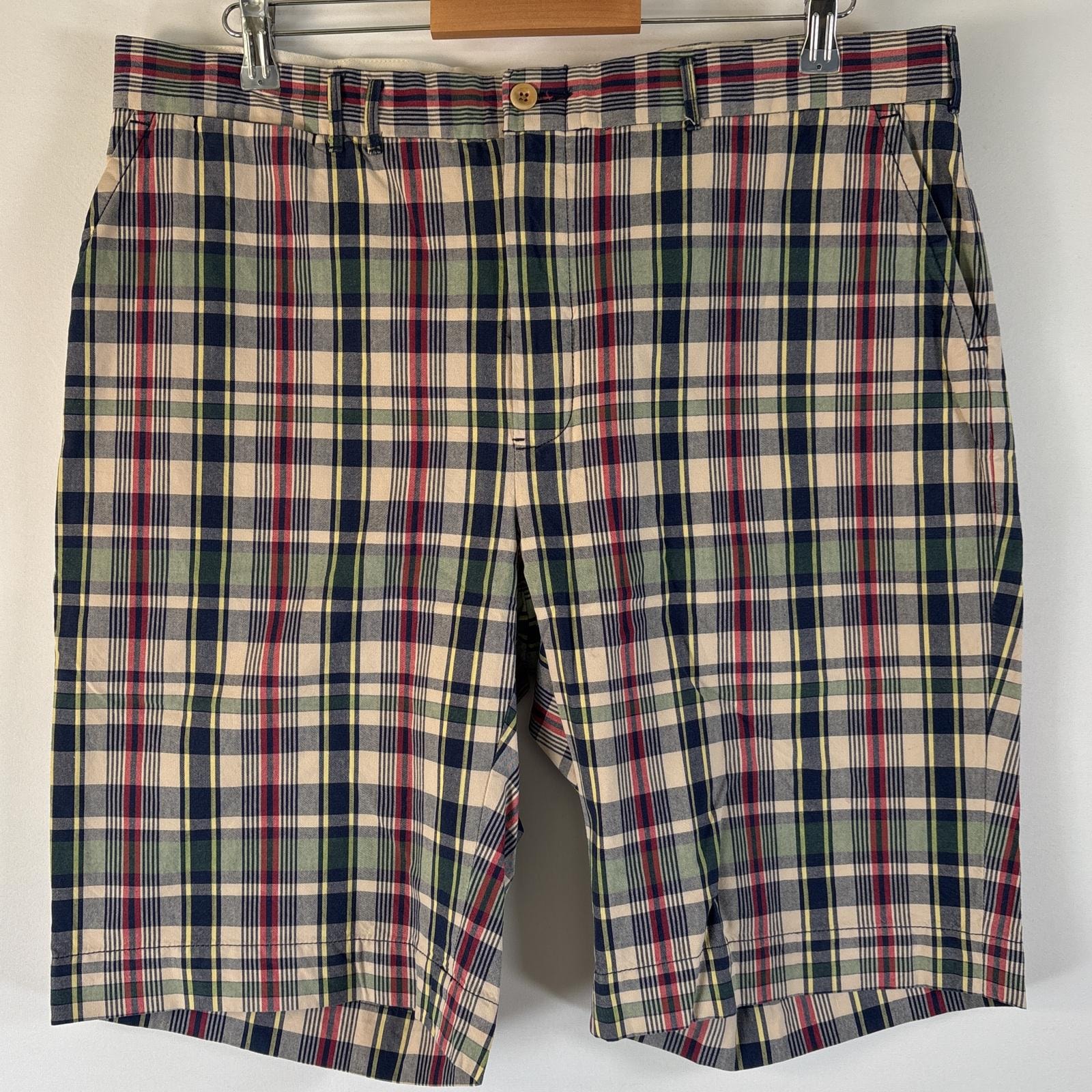 古着 90's/90年代 ポロバイラルフローレン Polo by Ralph Lauren ショートパンツ 半ズボン チェック ハーフパンツ w36 マルチカラー メンズ